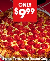 $9.99 Large 1-Topping Pizza
