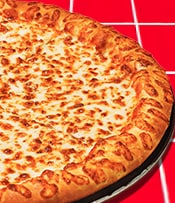Your favorite cheese pizza, with your choice of crust covered in classic marinara sauce and topped with gooey mozzarella cheese. It's anything but "plain."